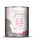 Artikel mit dem Namen MjAMjAM - Katze - DUO Ente, Hühnchen & Möhrchen im Shop von zoo.de , dem Onlineshop für nachhaltiges Hundefutter und Katzenfutter.