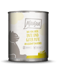 Artikel mit dem Namen MjAMjAM - Katze - DUO Ente, Pute & Kürbis im Shop von zoo.de , dem Onlineshop für nachhaltiges Hundefutter und Katzenfutter.