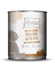 Artikel mit dem Namen MjAMjAM - Katze - DUO Rind, Pute & Kürbis im Shop von zoo.de , dem Onlineshop für nachhaltiges Hundefutter und Katzenfutter.