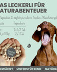 noms+ Zistrosen Tabs - 100% natürliches Zistrosen-Leckerli für Wald- & Wiesenspaziergänge, Tabletten