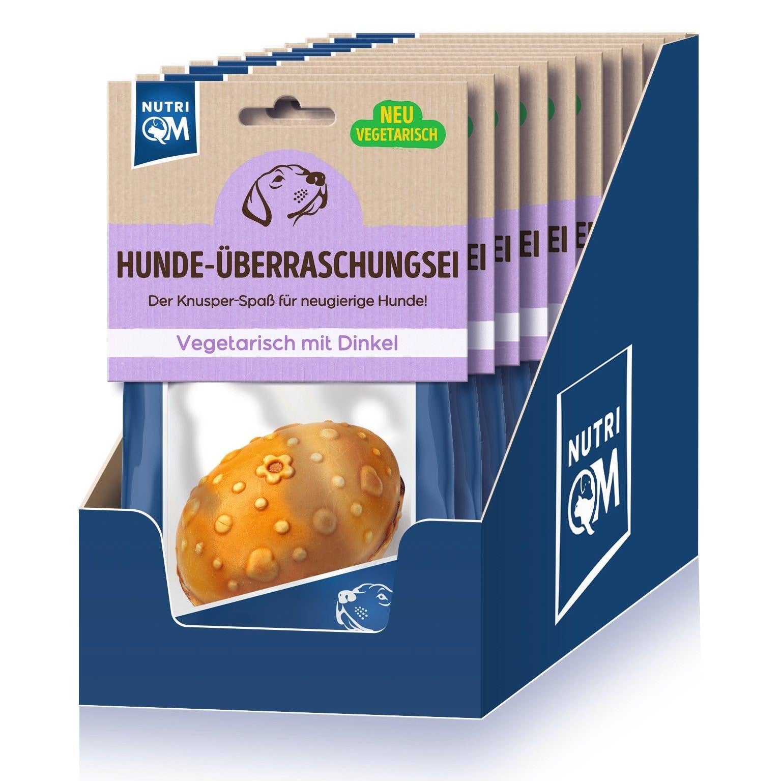 Artikel mit dem Namen NutriQM Hund Hunde-Überraschungsei Veggie Edition im Shop von zoo.de , dem Onlineshop für nachhaltiges Hundefutter und Katzenfutter.