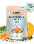 noms+ Probio Belly Snacks für Hunde mit BIOTICS³-Komplex: Präbiotika, Probiotika & Postbiotika