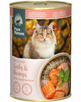 Pure Nature wet cat food salmon shrimp with watercress can