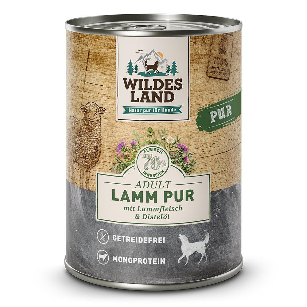 Wildes Land Hund Lamm PUR mit Distelöl