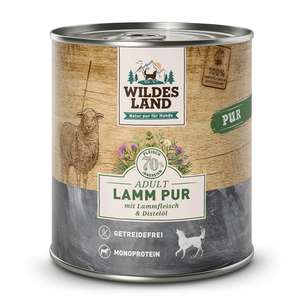 Wildes Land Hund Lamm PUR mit Distelöl