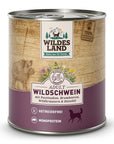 Wildes Land Hund Wildschwein mit Pastinake