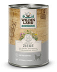 Wildes Land Hund Ziege mit Kürbis, Blaubeeren, Wildkräutern und Distelöl