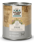 Wildes Land Hund Ziege mit Kürbis, Blaubeeren, Wildkräutern und Distelöl