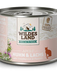 Wildes Land Katze Huhn und Lachs mit Distelöl