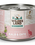 Wildes Land Katze Kalb und Ente