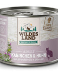 Wildes Land Katze Kaninchen und Huhn mit Distelöl