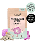 noms+ Zistrosen Tabs - 100% natürliches Zistrosen-Leckerli für Wald- & Wiesenspaziergänge, Tabletten