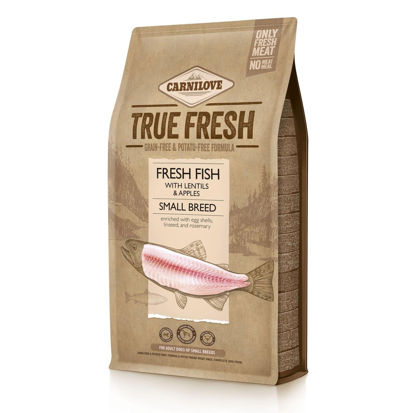 Artikel mit dem Namen Carnilove Dog Adult True Fresh Small Breeds im Shop von zoo.de , dem Onlineshop für nachhaltiges Hundefutter und Katzenfutter.