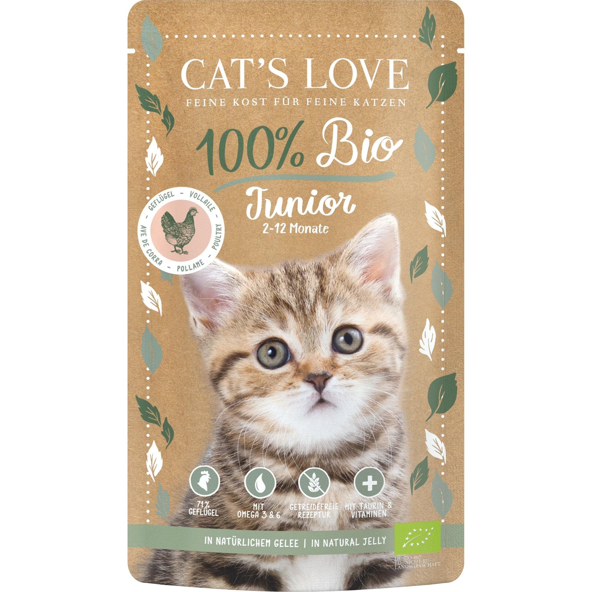 Artikel mit dem Namen CATSLOVE KITTEN BIO Geflügel im Shop von zoo.de , dem Onlineshop für nachhaltiges Hundefutter und Katzenfutter.