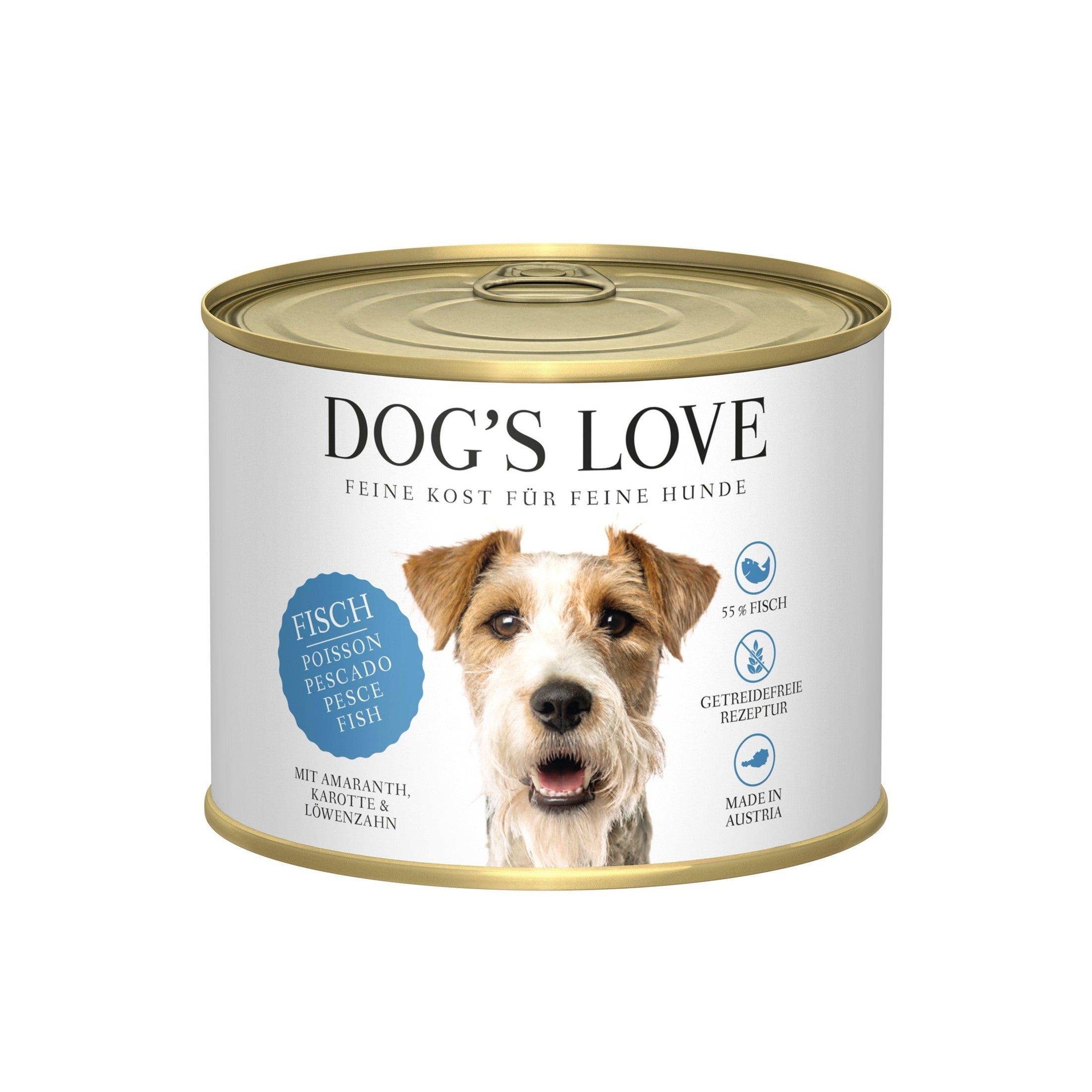 DOG'S LOVE Fisch – Nassfutter getreidefrei – zoo.de