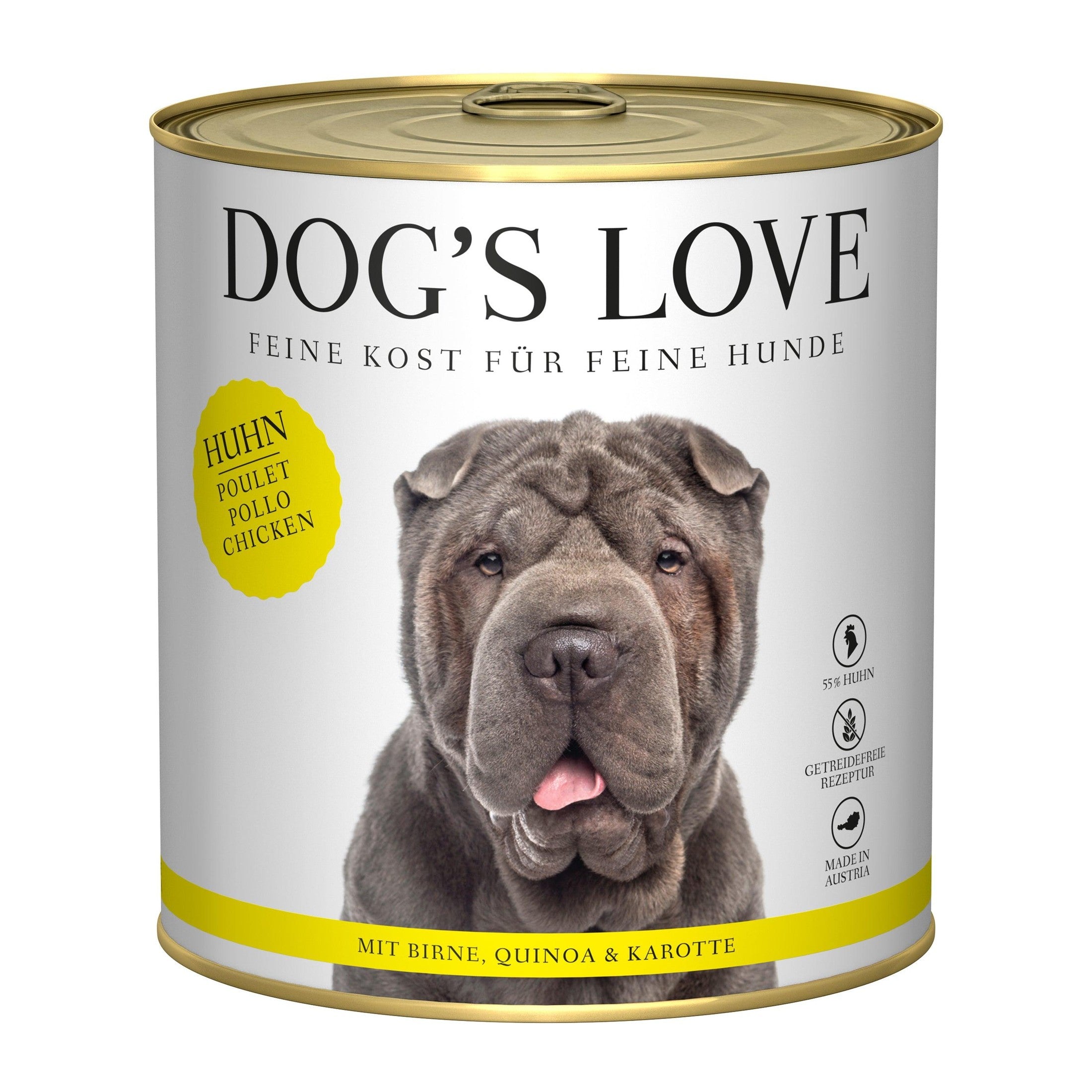DOG'S LOVE Huhn – Nassfutter getreidefrei – zoo.de