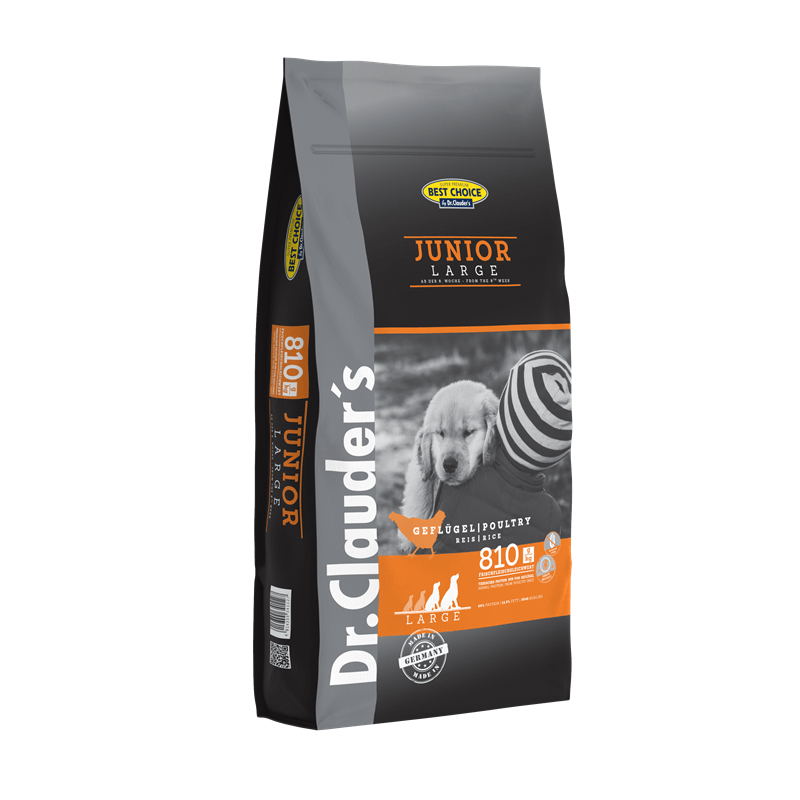 Artikel mit dem Namen Dr.Clauder's Best Choice Junior Large Breed im Shop von zoo.de , dem Onlineshop für nachhaltiges Hundefutter und Katzenfutter.