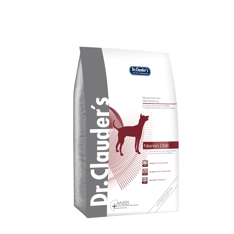 Artikel mit dem Namen Dr.Clauder's Diät RSD Nierendiät im Shop von zoo.de , dem Onlineshop für nachhaltiges Hundefutter und Katzenfutter.