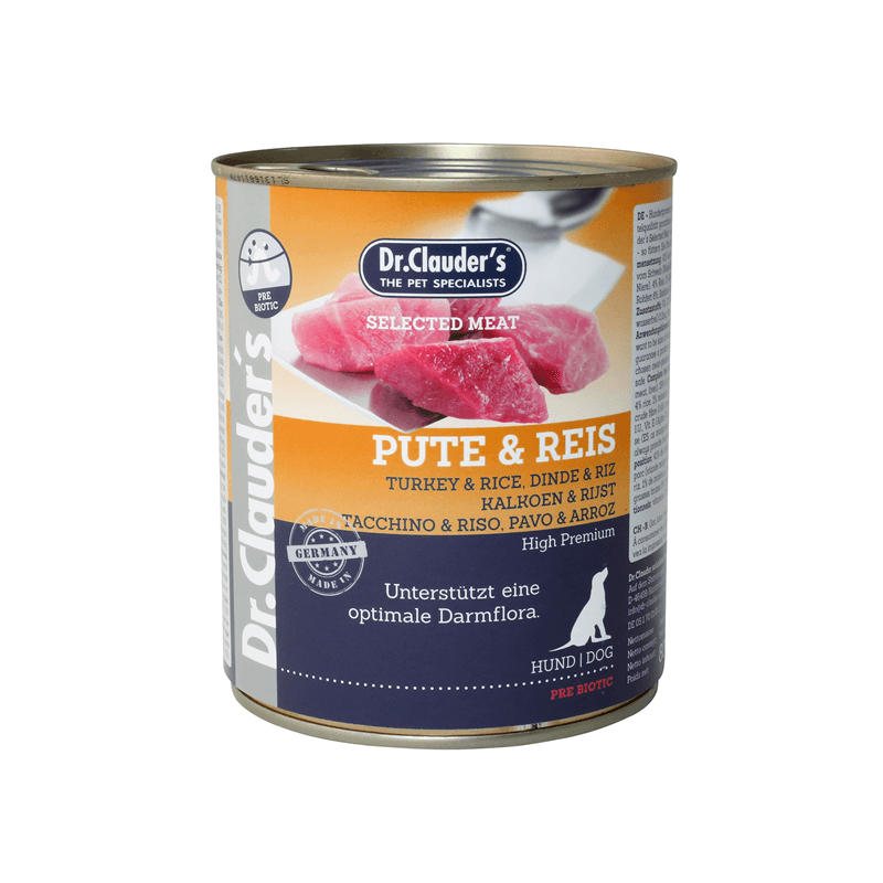 reis als hundefutter Dr.Clauder's Selected Meat Pute & Reis – Hundefutter – zoo.de
