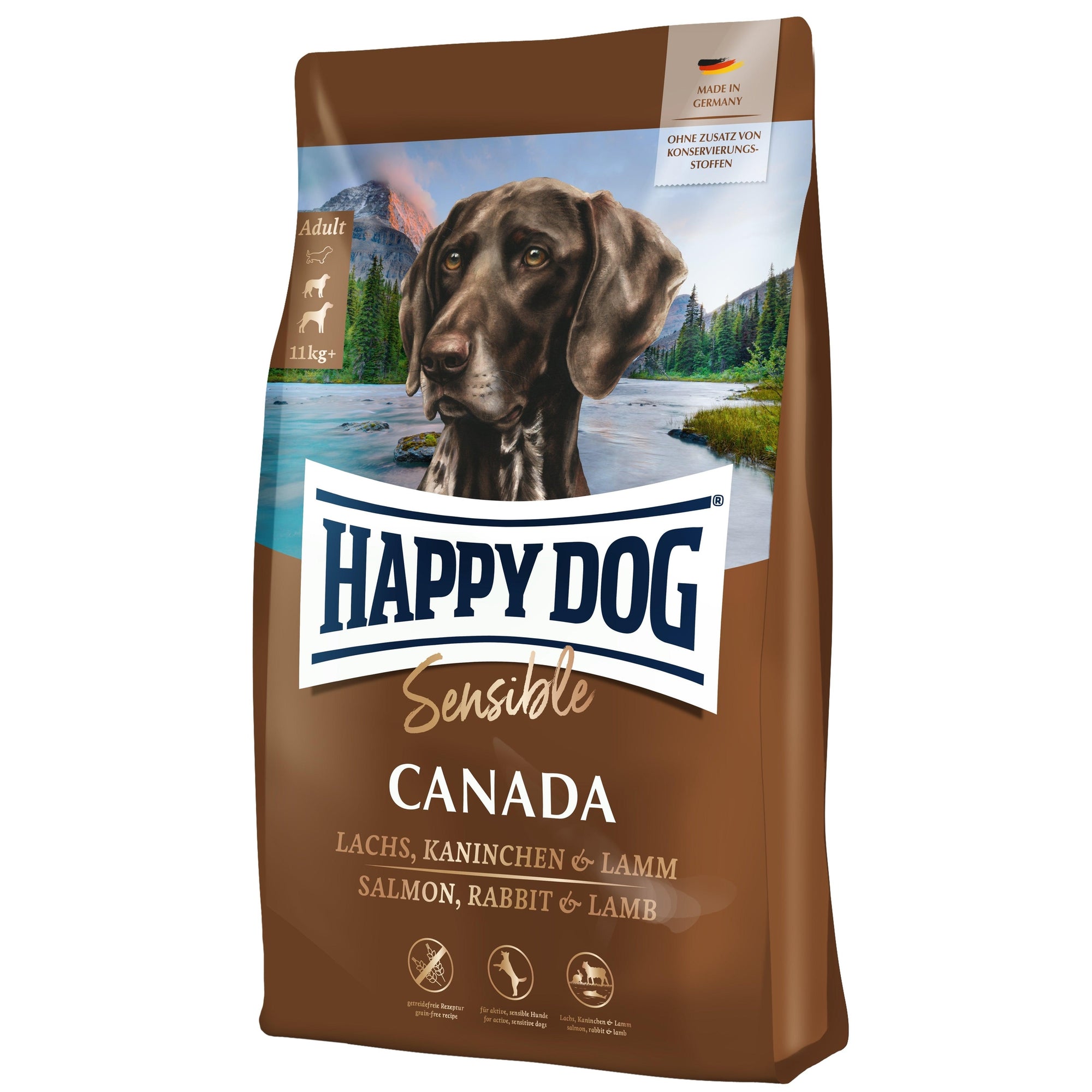 Artikel mit dem Namen Happy Dog Supreme Sensible Canada im Shop von zoo.de , dem Onlineshop für nachhaltiges Hundefutter und Katzenfutter.