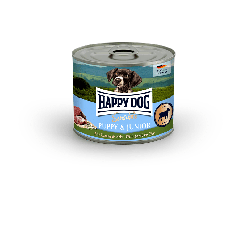 HappyDog Sensible Puppy Lamm Reis – Nassfutter – zoo.de