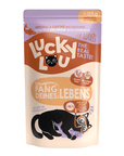 Artikel mit dem Namen Lucky Lou Lifestage Adult Geflügel & Lachs im Shop von zoo.de , dem Onlineshop für nachhaltiges Hundefutter und Katzenfutter.