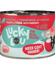 Artikel mit dem Namen Lucky Lou Lifestage Adult Geflügel & Thunfisch im Shop von zoo.de , dem Onlineshop für nachhaltiges Hundefutter und Katzenfutter.