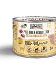 Artikel mit dem Namen MAC's Cat Pute, Rind & Heidebeere im Shop von zoo.de , dem Onlineshop für nachhaltiges Hundefutter und Katzenfutter.