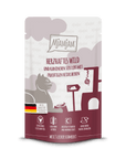 Artikel mit dem Namen MjAMjAM - Katze - herzhaftes Wild & Kaninchen an fruchtigen Heidelbeeren im Shop von zoo.de , dem Onlineshop für nachhaltiges Hundefutter und Katzenfutter.