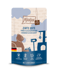 Artikel mit dem Namen MjAMjAM - Katze - purer Fleischgenuss - zarte Ente im Shop von zoo.de , dem Onlineshop für nachhaltiges Hundefutter und Katzenfutter.