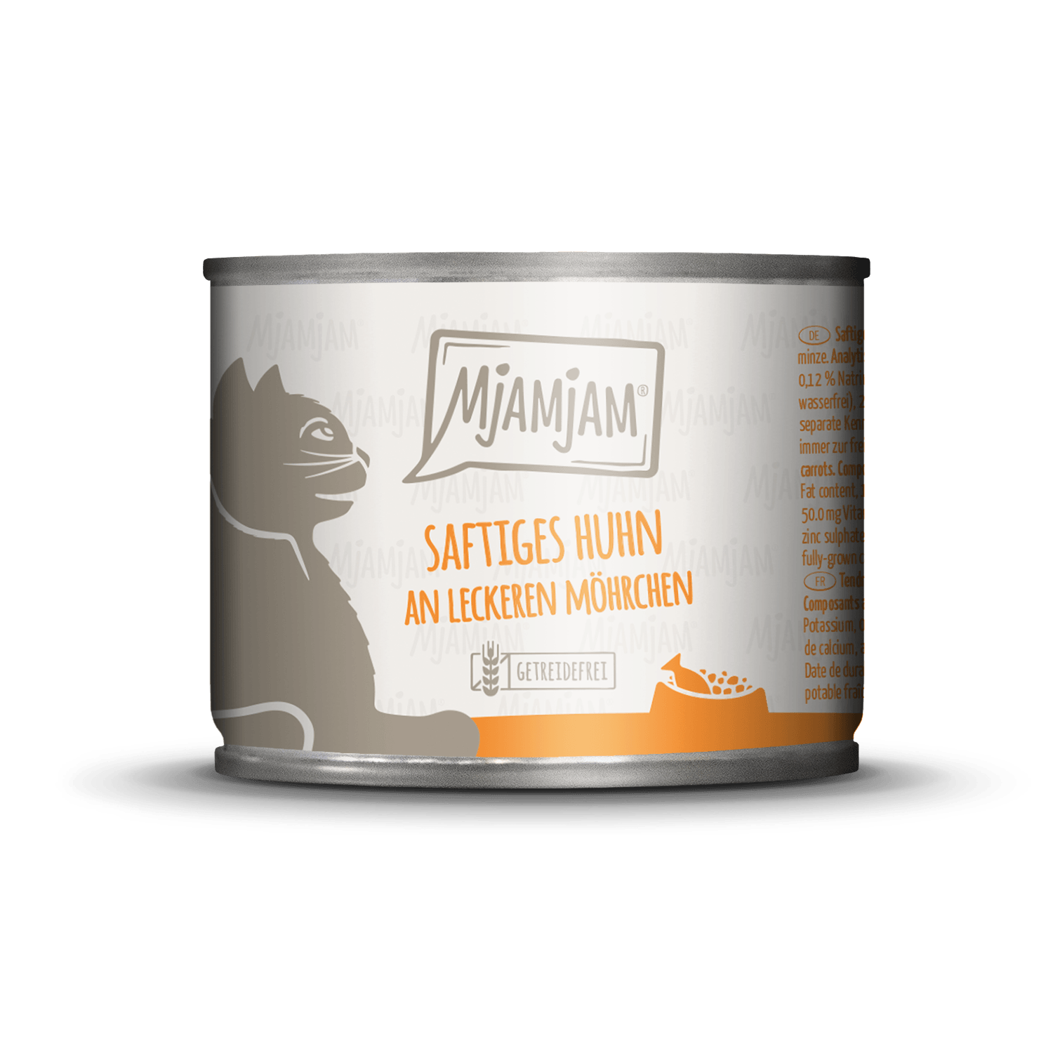 Artikel mit dem Namen MjAMjAM - Katze - saftiges Huhn an leckeren Möhrchen im Shop von zoo.de , dem Onlineshop für nachhaltiges Hundefutter und Katzenfutter.