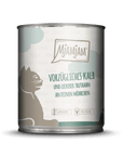 Artikel mit dem Namen MjAMjAM - Katze - vorzügliches Kalb & Truthahn an leckeren Möhrchen im Shop von zoo.de , dem Onlineshop für nachhaltiges Hundefutter und Katzenfutter.