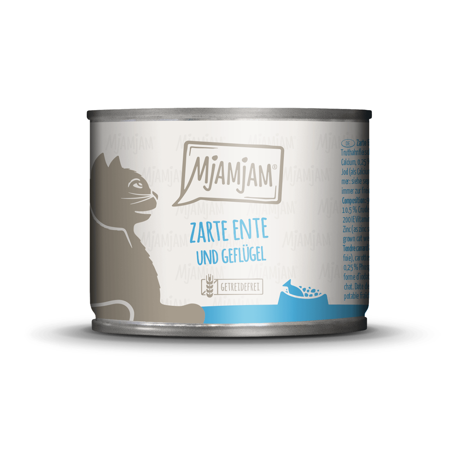 Artikel mit dem Namen MjAMjAM - Katze - zarte Ente & Geflügel an leckeren Möhrchen im Shop von zoo.de , dem Onlineshop für nachhaltiges Hundefutter und Katzenfutter.