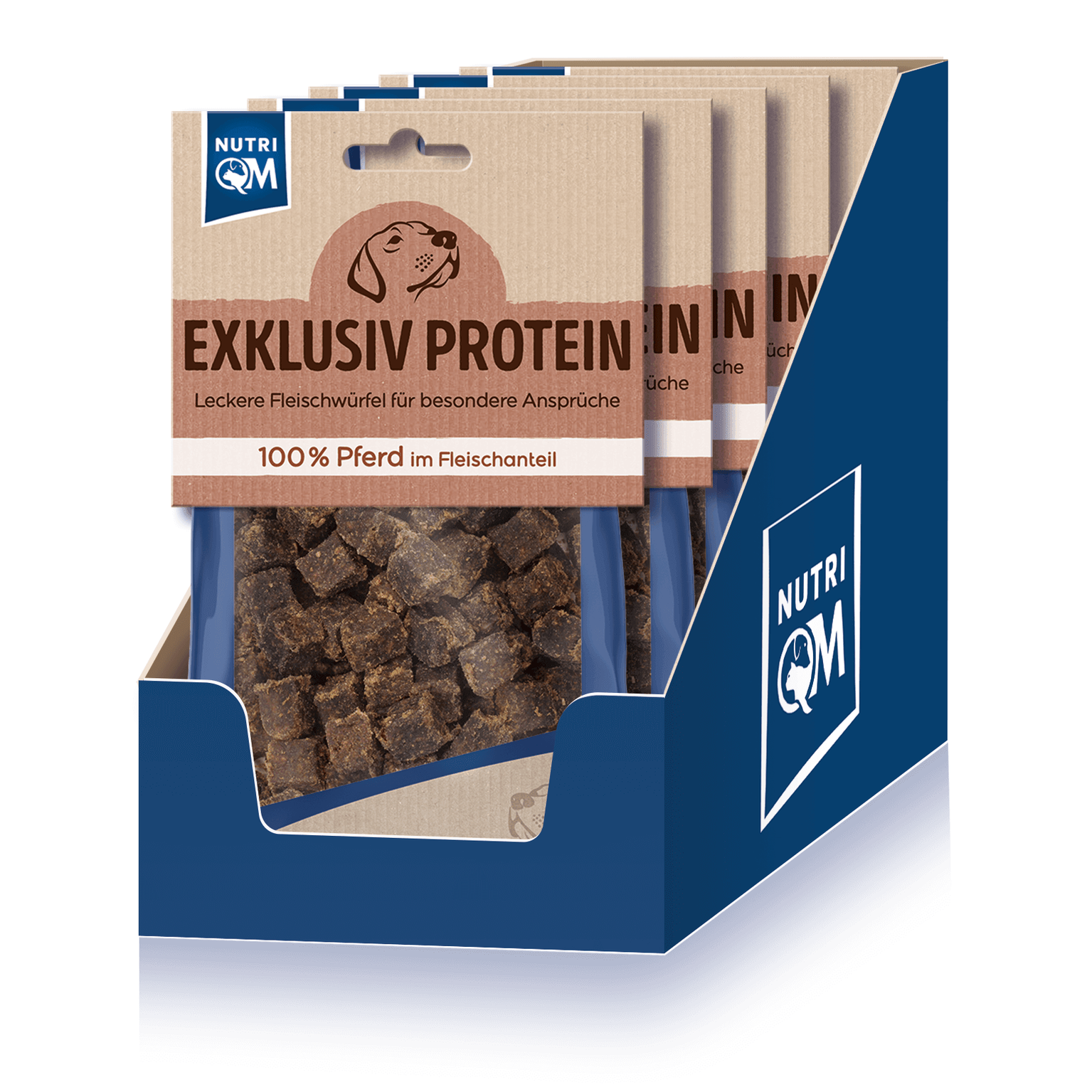 Artikel mit dem Namen NutriQM Hund Exklusiv Protein Pferd im Shop von zoo.de , dem Onlineshop für nachhaltiges Hundefutter und Katzenfutter.