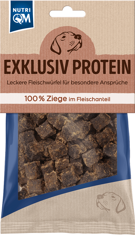 Artikel mit dem Namen NutriQM Hund Exklusiv Protein Ziege im Shop von zoo.de , dem Onlineshop für nachhaltiges Hundefutter und Katzenfutter.
