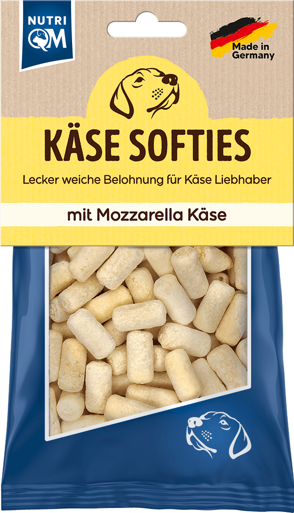 Artikel mit dem Namen NutriQM Hund Käse Softis Mozarella im Shop von zoo.de , dem Onlineshop für nachhaltiges Hundefutter und Katzenfutter.