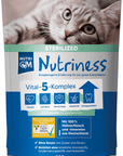 Artikel mit dem Namen NutriQM Katze Nutriness Sterilized im Shop von zoo.de , dem Onlineshop für nachhaltiges Hundefutter und Katzenfutter.