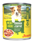 Josera Meat Lovers Menu Chicken & Carrot Hundenassfutter, 800-g-Dose