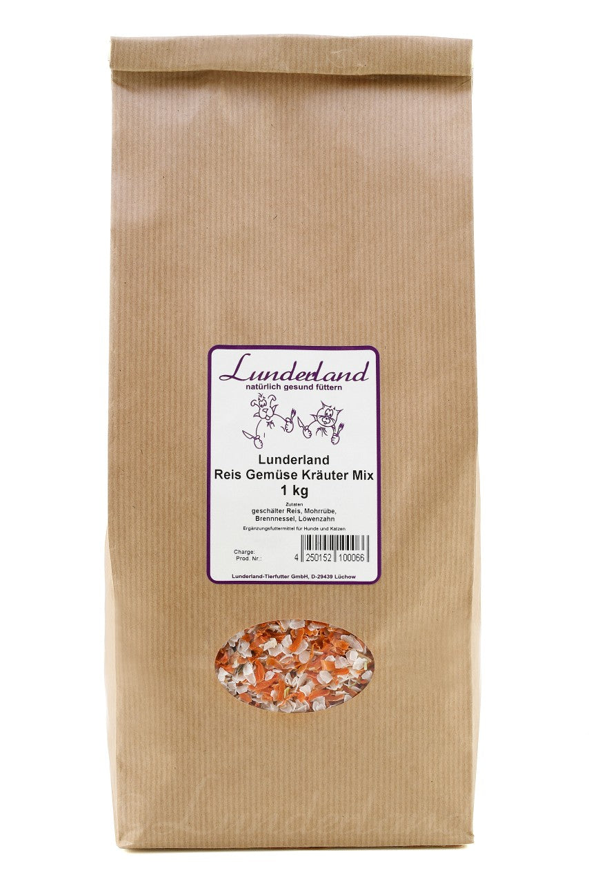 Lunderland Reis Gemüse Kräuter Mix – Hundefutter – zoo.de