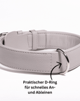 Artikel mit dem Namen Veganes Leder Hundehalsband personalisierbar (Stone) im Shop von zoo.de , dem Onlineshop für nachhaltiges Hundefutter und Katzenfutter.