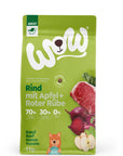 Artikel mit dem Namen WOW Rind mit Apfel und roter Rübe im Shop von zoo.de , dem Onlineshop für nachhaltiges Hundefutter und Katzenfutter.