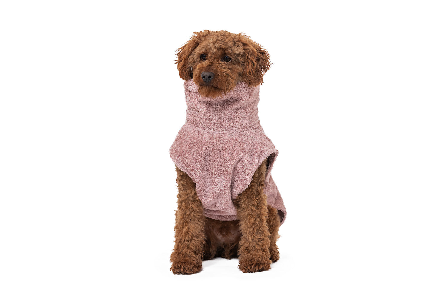 Artikel mit dem Namen Hundebademantel aus Bio-Baumwolle &quot;Pink Berry&quot; im Shop von zoo.de , dem Onlineshop für nachhaltiges Hundefutter und Katzenfutter.
