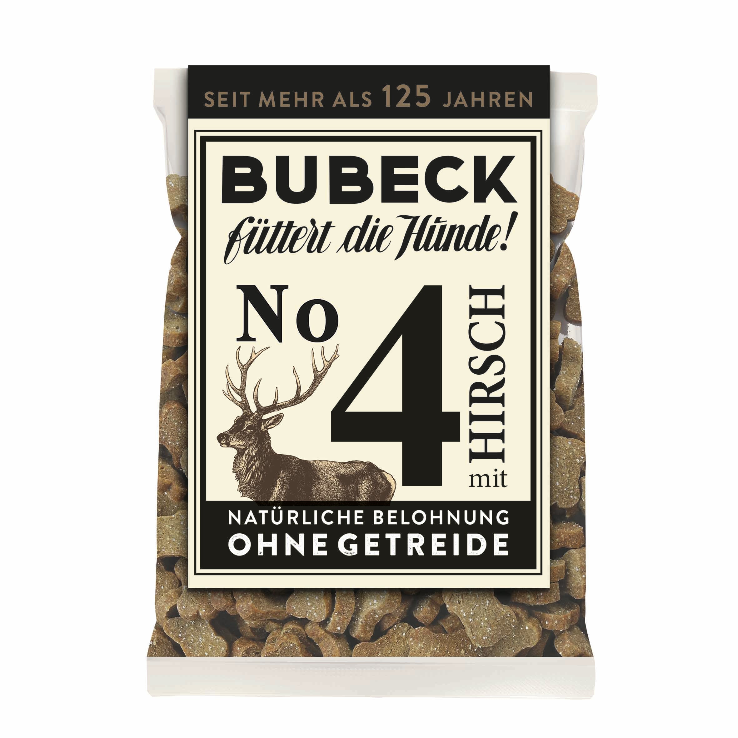 Artikel mit dem Namen Bubeck Snack No4 Hirsch im Shop von zoo.de , dem Onlineshop für nachhaltiges Hundefutter und Katzenfutter.
