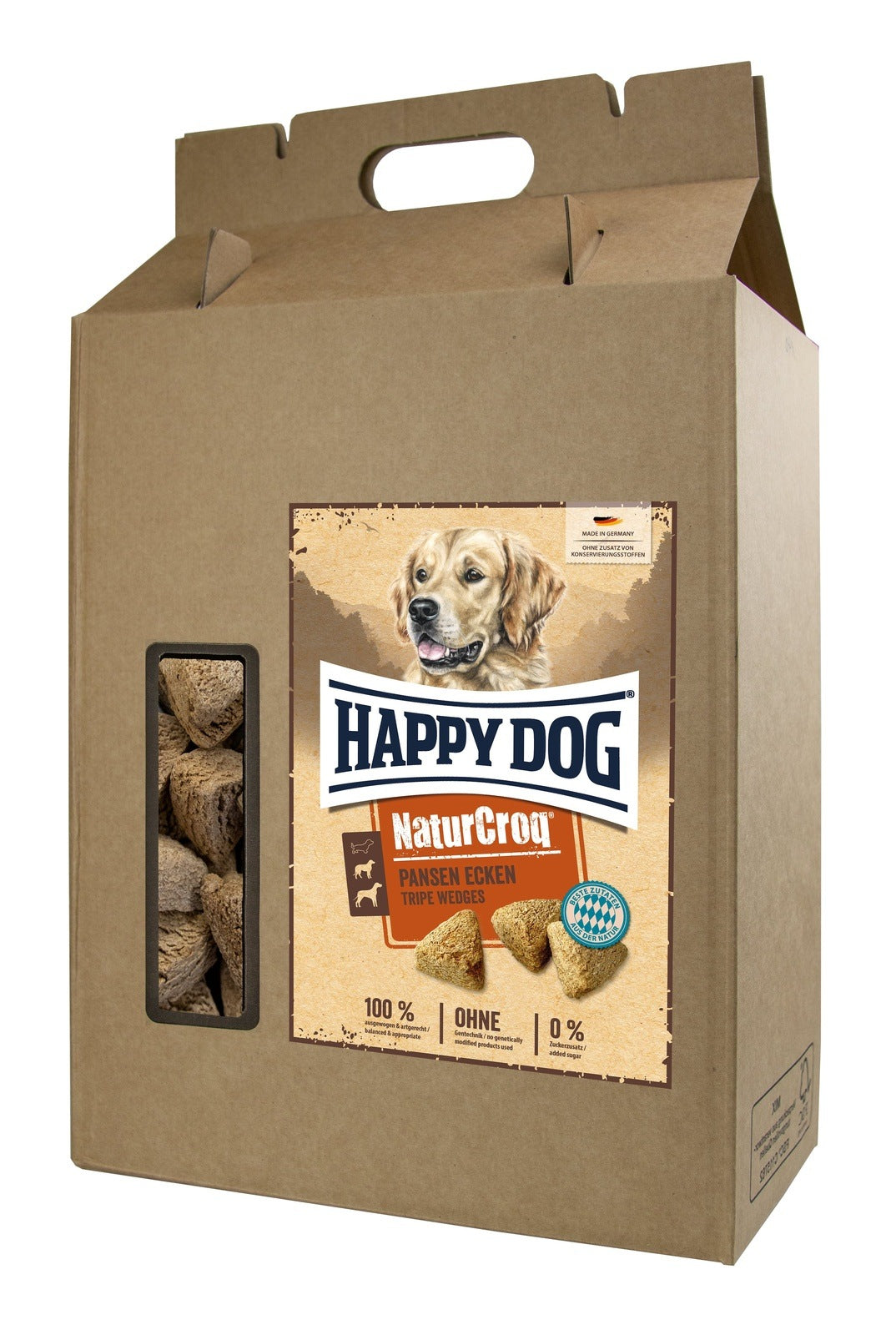 Artikel mit dem Namen Happy Dog NaturCroq Pansenecken im Shop von zoo.de , dem Onlineshop für nachhaltiges Hundefutter und Katzenfutter.