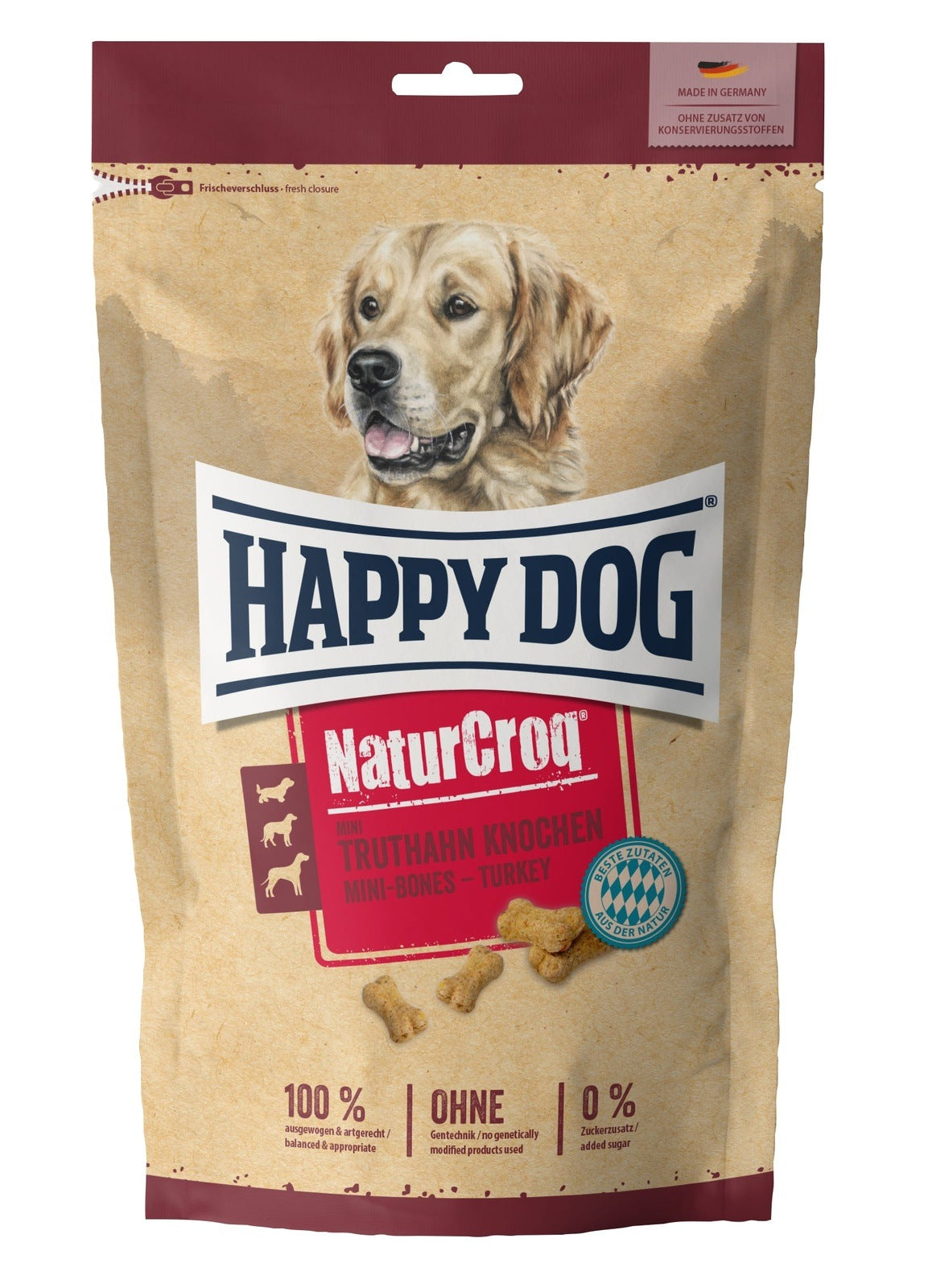 Artikel mit dem Namen Happy Dog NaturCroq Pansenecken im Shop von zoo.de , dem Onlineshop für nachhaltiges Hundefutter und Katzenfutter.
