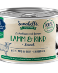 Artikel mit dem Namen Sanabelle Nassfutter mit Lamm & Rind im Shop von zoo.de , dem Onlineshop für nachhaltiges Hundefutter und Katzenfutter.