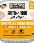 Artikel mit dem Namen MAC's Dog Huhn PUR & Hühnerherzen im Shop von zoo.de , dem Onlineshop für nachhaltiges Hundefutter und Katzenfutter.