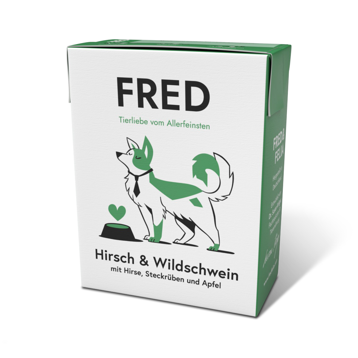 Artikel mit dem Namen FRED Hirsch & Wildschwein mit Steckrüben im Shop von zoo.de , dem Onlineshop für nachhaltiges Hundefutter und Katzenfutter.