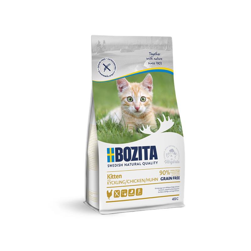 Artikel mit dem Namen Bozita Katze Kitten Grainfree im Shop von zoo.de , dem Onlineshop für nachhaltiges Hundefutter und Katzenfutter.