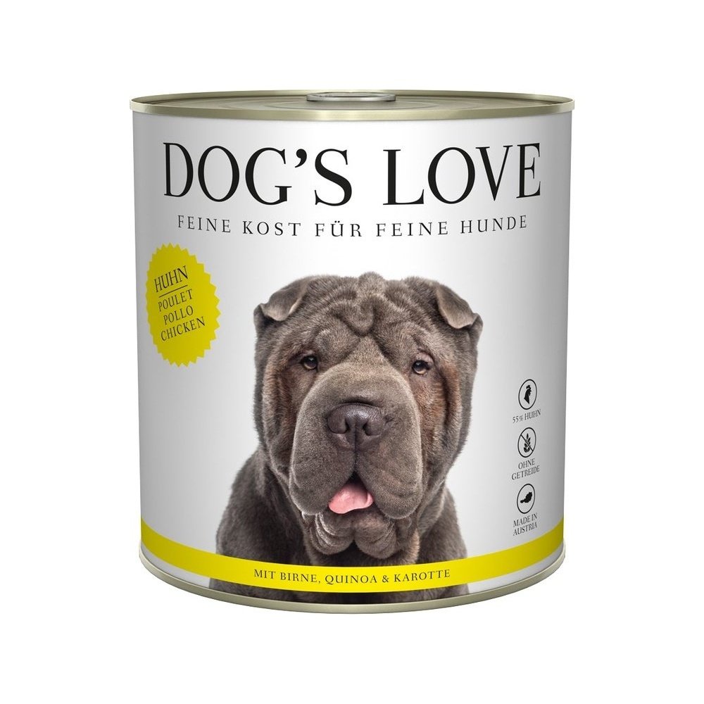 Artikel mit dem Namen DOG&#39;S LOVE Huhn im Shop von zoo.de , dem Onlineshop für nachhaltiges Hundefutter und Katzenfutter.